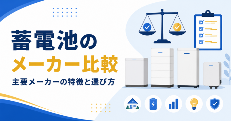 蓄電池のメーカー比較｜主要メーカーの特徴とおすすめの選び方【2026年版】