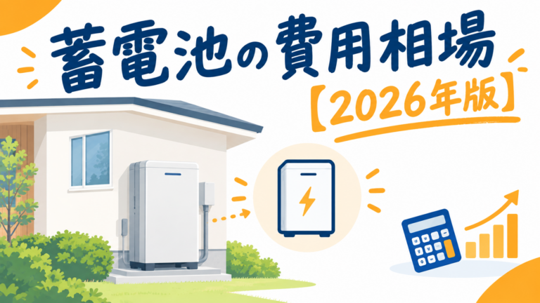蓄電池の費用相場はいくら？元が取れる年数と選び方【2026年版】